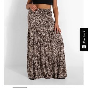 Leopard maxi skirt. Size 20